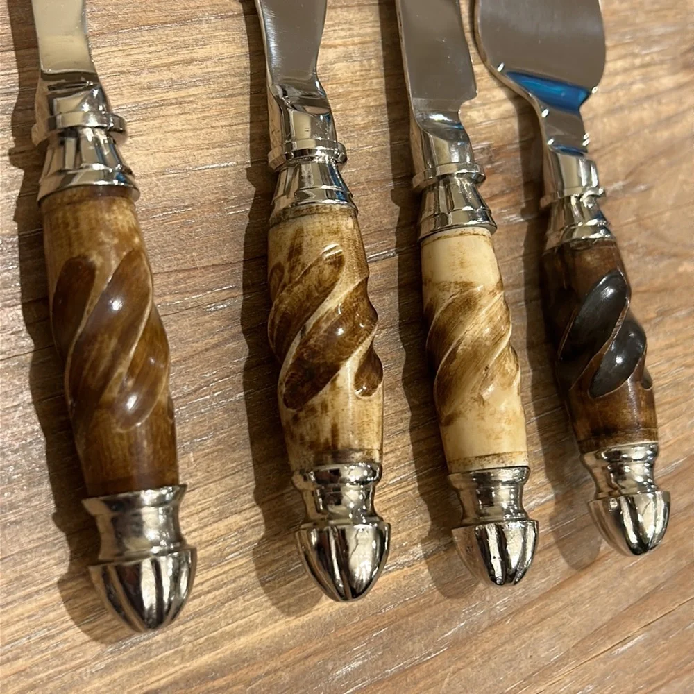 Four Piece Cheese / Appetizer Serving Set. Use on Charcuterie Board